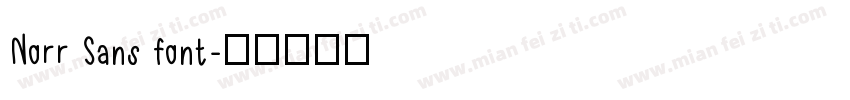 Norr Sans font字体转换